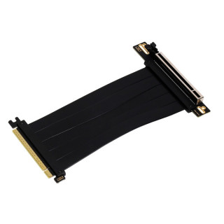 Abysm Cable de Extension Riser PCIe 4.0 x16 Flexible - Blindaje EMI - Longitud 17cm - Color Negro