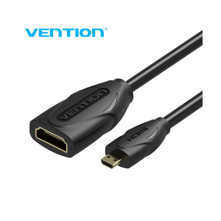 Vention CableTech Micro HDMI Cable de Alta Calidad - Cobre Libre de Oxigeno - 34AWG - Color Negro