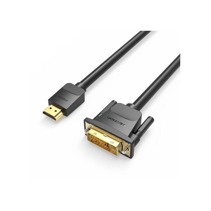 Vention Cable DVI Macho a HDMI Macho - 5m - Color Negro