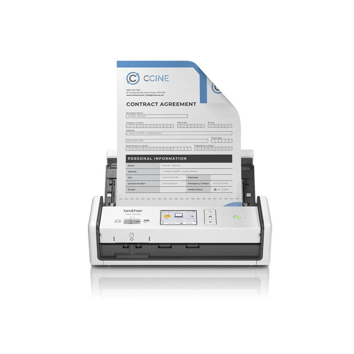 Brother ADS1800W Escaner Documental WiFi Duplex - Hasta 30ppm - Alimentador Automatico