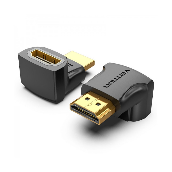 Vention Adaptador HDMI Macho a HDMI Hembra 270º 4K - Color Negro