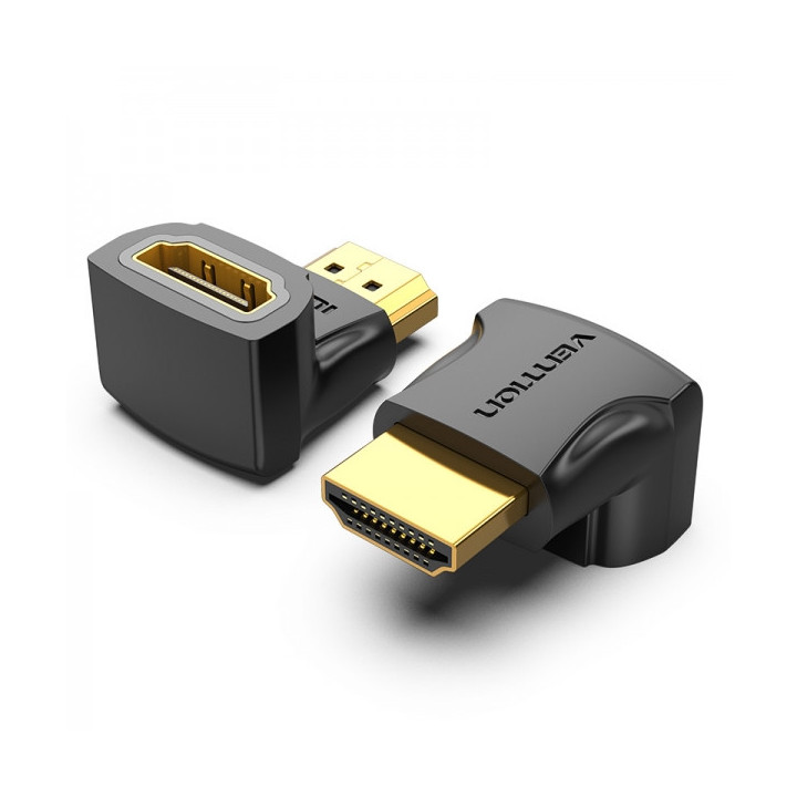 Vention Adaptador HDMI Macho a HDMI Hembra 90º 4K - Color Negro