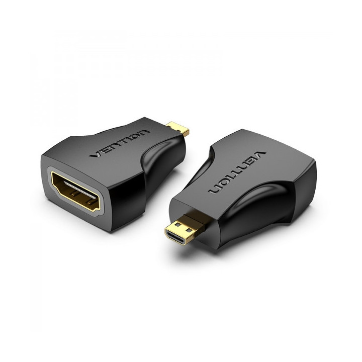 Vention Adaptador Micro HDMI Macho a HDMI Hembra - Color Negro