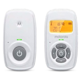 Motorola Nursery AM24 Vigilabebes de Audio - Alcance hasta 300m en Exterior y 50m en Interior - Conexion DECT - Sensor de Tempe