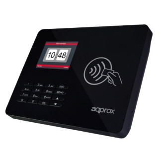 Approx Lector Biometrico para Control de Presencia y Acceso Pantalla 2.8" - Con Lector de Tarjetas RF y Teclado - Capacidad de