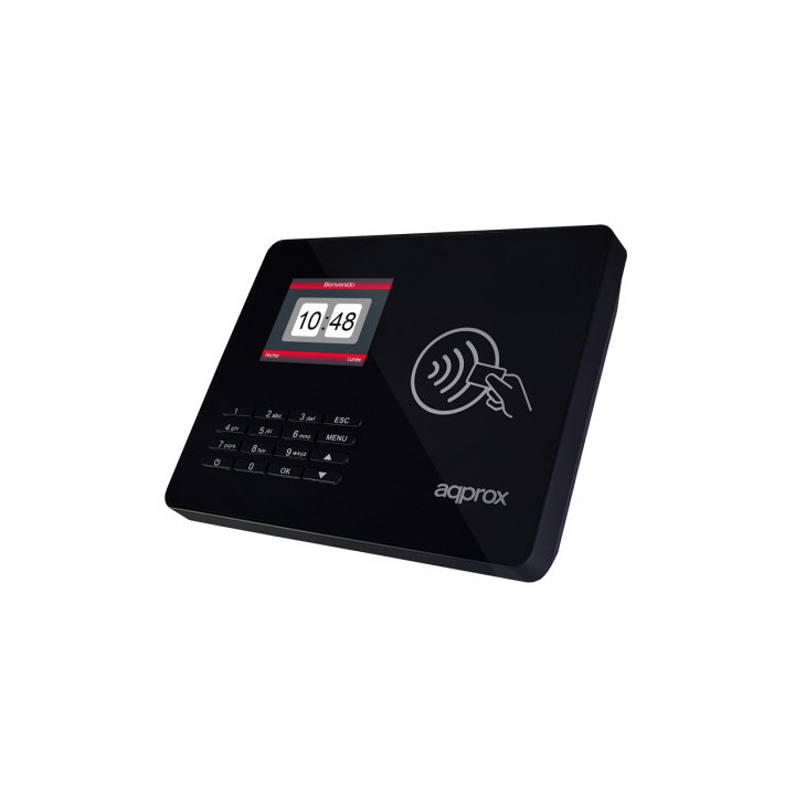 Approx Lector Biometrico para Control de Presencia y Acceso Pantalla 2.8" - Con Lector de Tarjetas RF y Teclado - Capacidad de