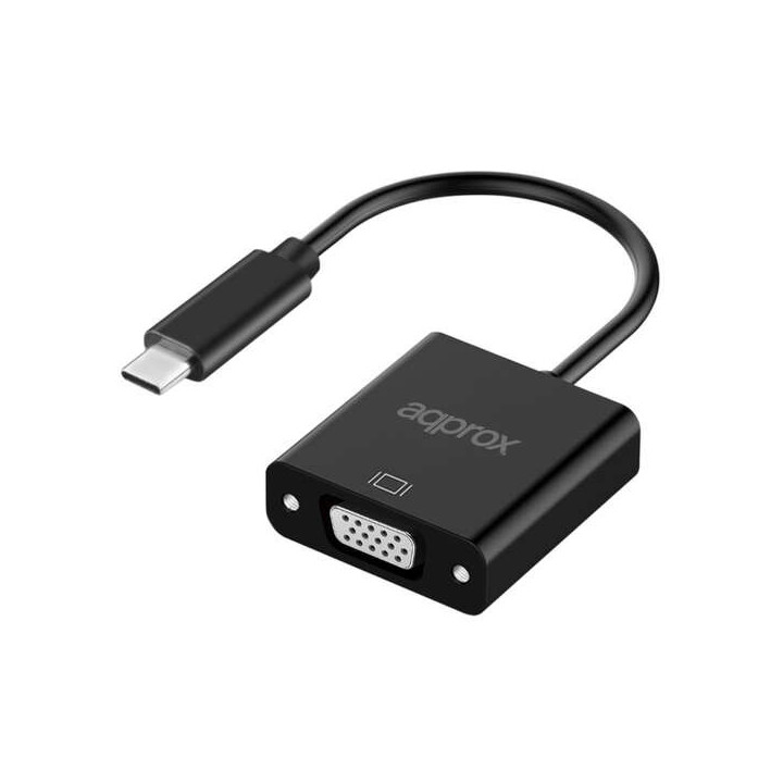 Approx Adaptador USB-C Macho a VGA Hembra - Resolucion hasta 1080P/60Hz - Cable de 13cm
