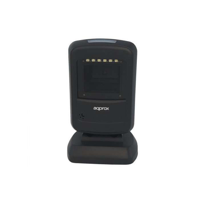 Approx Lector de Codigos de Barras Sobremesa - Indicador LED y Beeper - Disparo Manual y Automatico