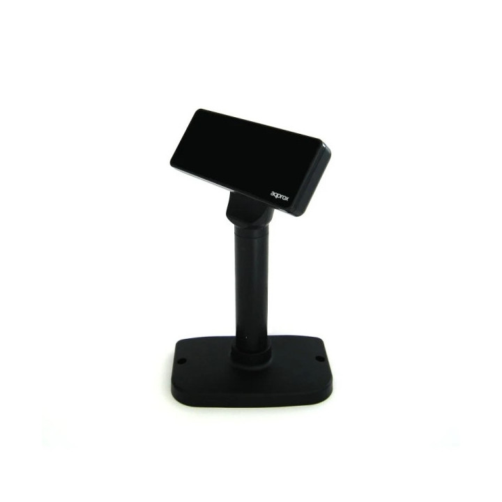 Approx Visor de Cliente VFD para TPV - Alfanumerico Fluorescente - 20 Caracteres y 2 Lineas - 3 Alturas y Rotacion 355º - Colo