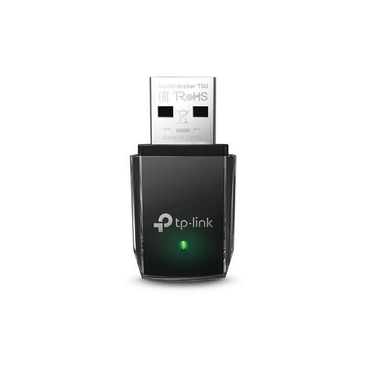 TP-LINK Archer T3U Mini Adaptador USB Inalambrico MU-MIMO AC1300 - Color Negro - Alta Velocidad