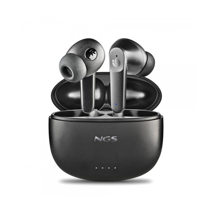 NGS Artica Hush Auriculares Bluetooth 5.3 TWS ANC - Conexion Automatica - Asistente de Voz - Autonomia hasta 4h - Base de Carga