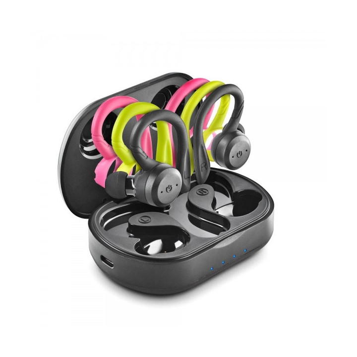 NGS Artica Jogger Auriculares Deportivos Bluetooth 5.3 TWS - Incluye 3 Sujeciones de Silicona de Diferentes Colores - Manos Lib