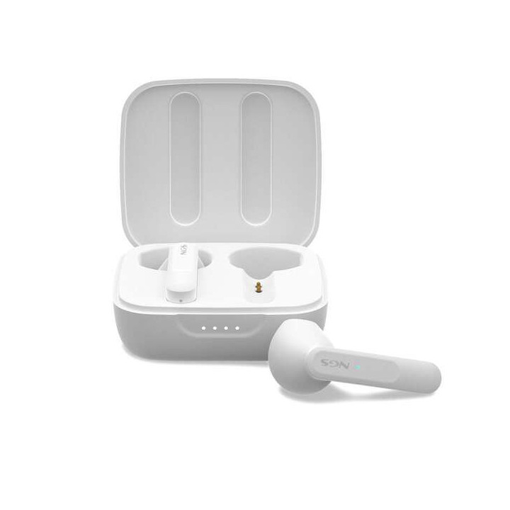 NGS Artica Move White Auriculares Intrauditivos Bluetooth 5.3 TWS - Manos Libres - Asistente de Voz - Autonomia hasta 7h - Base