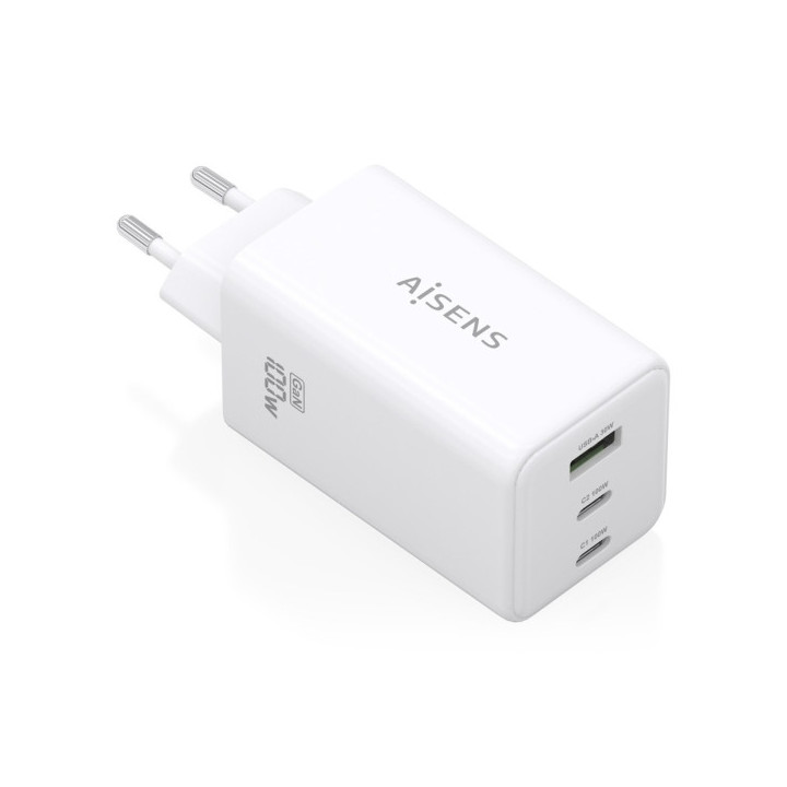 Aisens Cargador GAN 100W - 2xUSB-C PD3.0