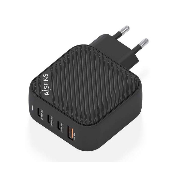 Aisens Cargador GAN 100W - 3xUSB-C PD3.0 QC4.0 - 1xUSB-A QC3.0