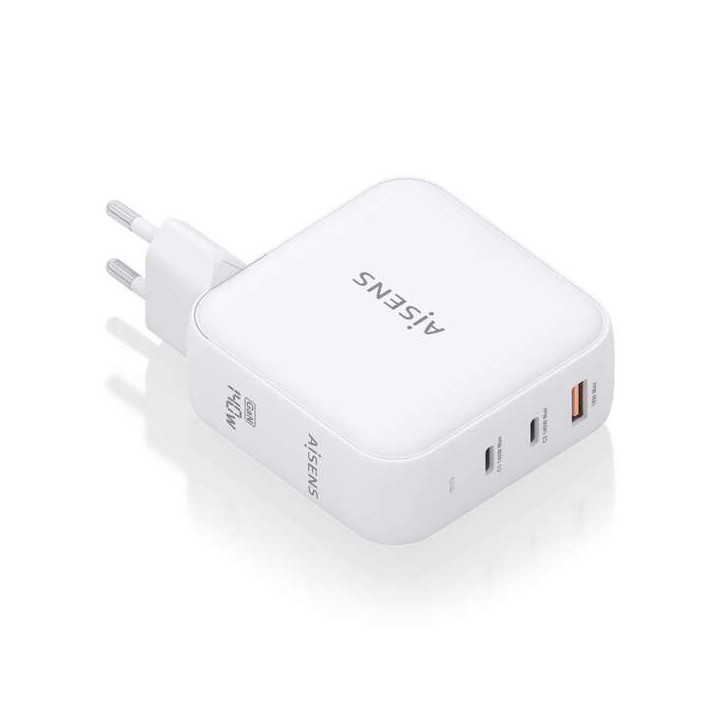 Aisens Cargador GAN 140W - 2xUSB-C PD3.1 QC4.0 - 1xUSB-A QC3.0