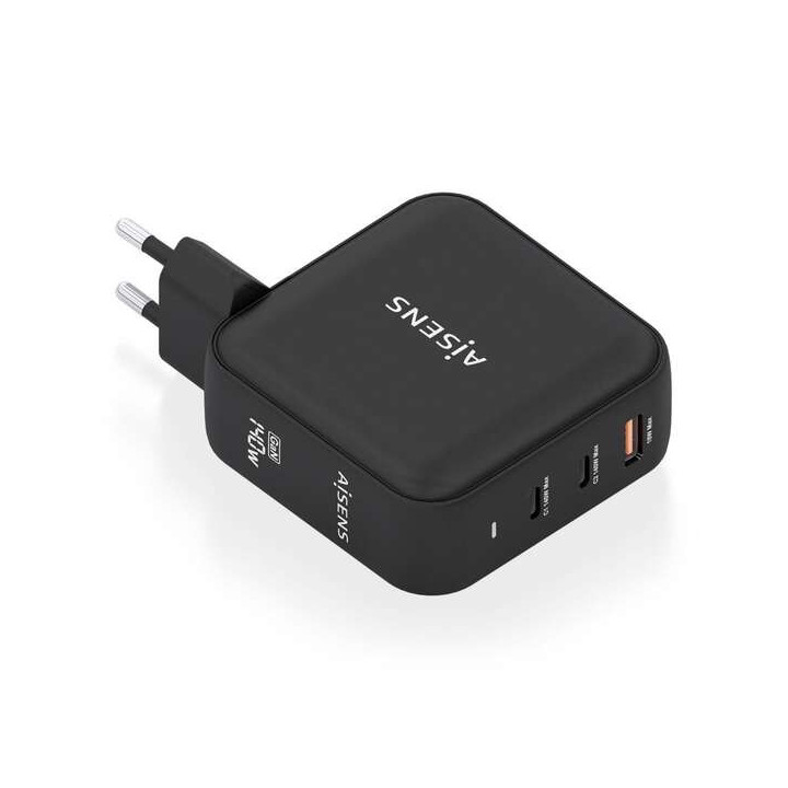 Aisens Cargador GAN 140W - 2xUSB-C PD3.1 QC4.0 - 1xUSB-A QC3.0