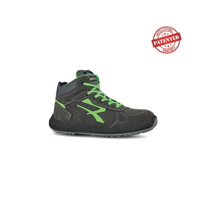 Upower Aries S ESD Calzado de Seguridad Altos - Talla 35 - Cuero Nubuck Resistente
