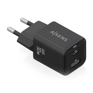 Aisens Cargador Gan USB-C 30W - Alta Eficiencia Energetica - Tecnologia AI para Carga Rapida - Multiples Protecciones de Seguri