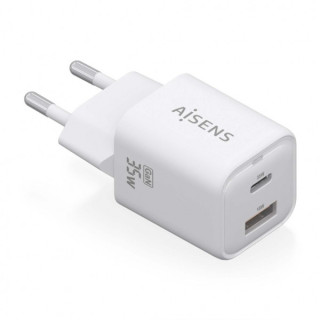 Aisens Cargador Gan USB-C 35W - Alta Eficiencia Energetica - Tecnologia AI para Carga Rapida - Multiples Protecciones - Compati