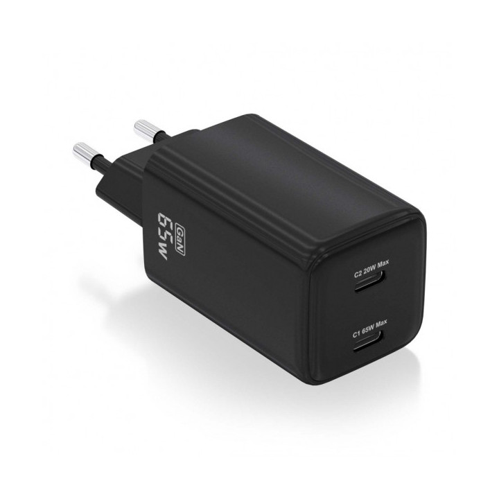 Aisens Cargador Gan USB-C 65W - Alta Eficiencia Energetica - Tecnologia AI - Multiples Protecciones - Carga Rapida y Segura - C