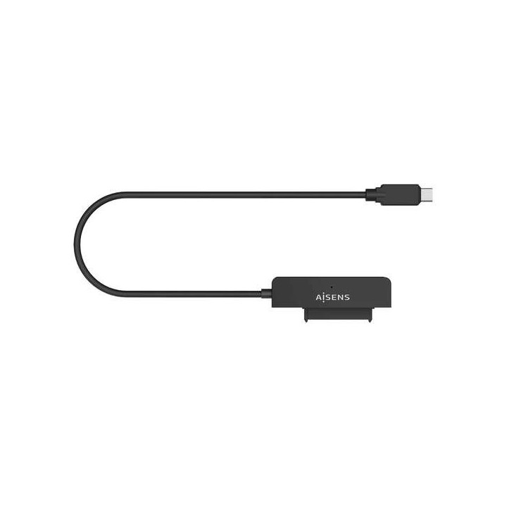 Aisens Adaptador ASE-25C04B SATA a USB-C USB 3.0/USB3.1 Gen1 para Discos Duros 2.5" - Color Negro