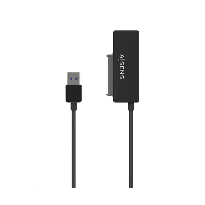Aisens Adaptador SATA a USB-A USB 3.0/USB3.1 GEN1 para Discos Duros 2.5" y 3.5" con Alimentador - Color Negro