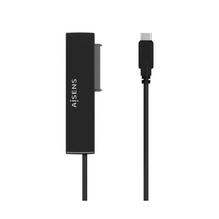 Aisens Adaptador SATA a USB-C USB 3.0/USB3.1 GEN1 para Discos Duros 2.5″” y 3.5″” con Alimentador - Color Negro