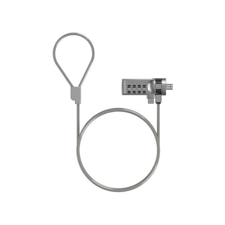 Aisens Cable de Seguridad con Cerradura de Combinacion para Ordenador