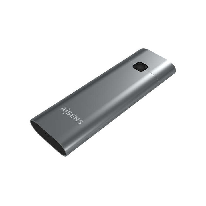 Aisens Caja Externa M.2 (NGFF) NVMe a USB3.2 GEN2 - Color Gris