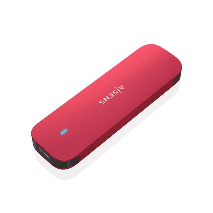 Aisens Caja Externa M.2 (NGFF) ASM2-027Red NVMe a USB3.2 GEN2 - Color Rojo