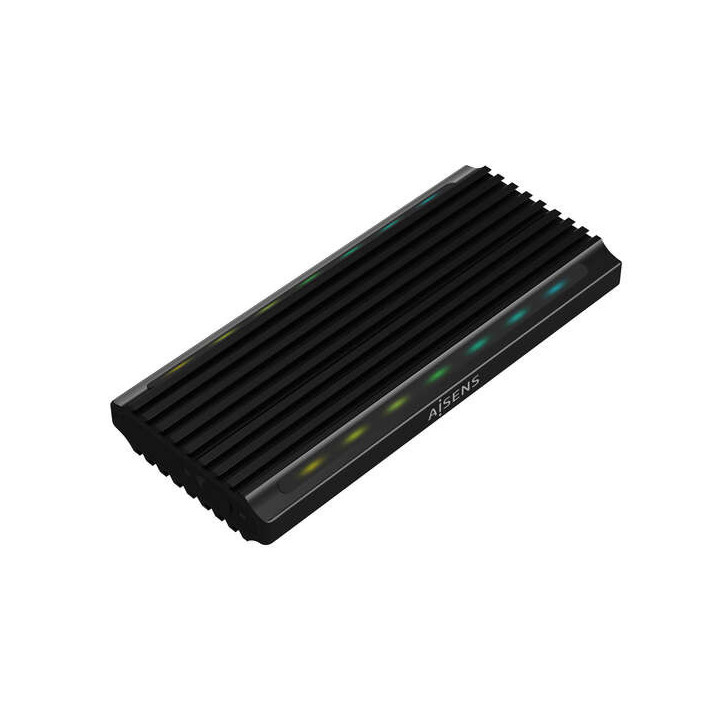 Aisens Caja Externa M.2 (NGFF) para SSD M.2 SATA/NVME a USB3.1 GEN2 - Color Negro