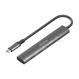Aisens USB-C Dock 5 en 1 - USB-C a 1xHDMI - 2xUSB-A - 1xUSB-C - 1xUSB-C PD 100W - 15cm - Color Gris
