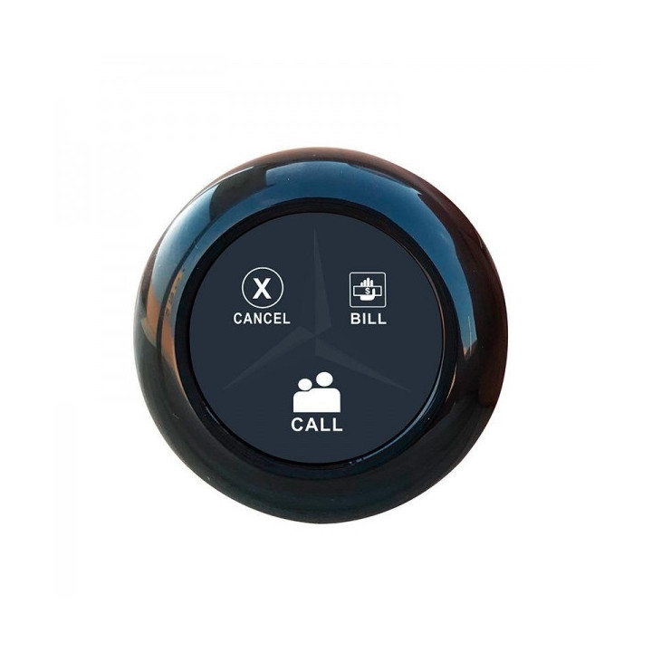 AVPos AVP-AC-3B-WP Avisador de Camareros - 3 Funciones - Soporte Publicitario - Color Negro