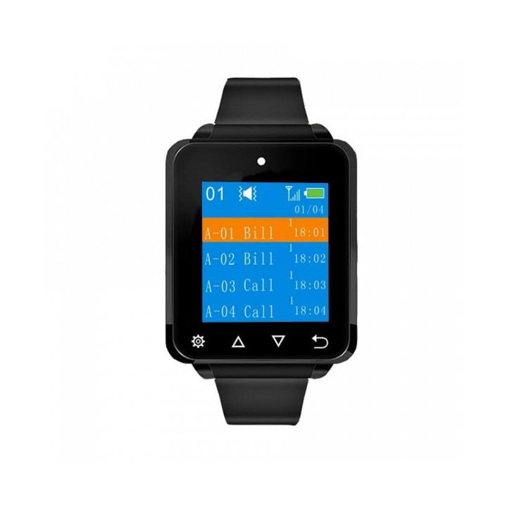 AVPos AVP-AC-W01 Reloj Avisador Camareros - 4 Mensajes Simultaneos - Vibracion - Pitido - Color Negro