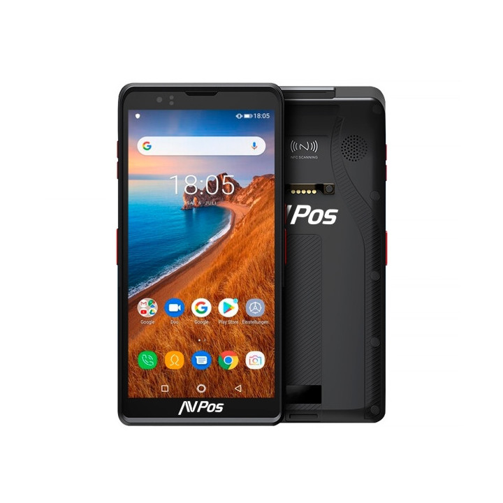 AVPos Capturador PDA DC60 6" OctaCore - 4GB - 64GB - WIFI BT NFC 4G  - 5000mAh - Escaner de Codigos de Barras 2D - Funda Rugeri