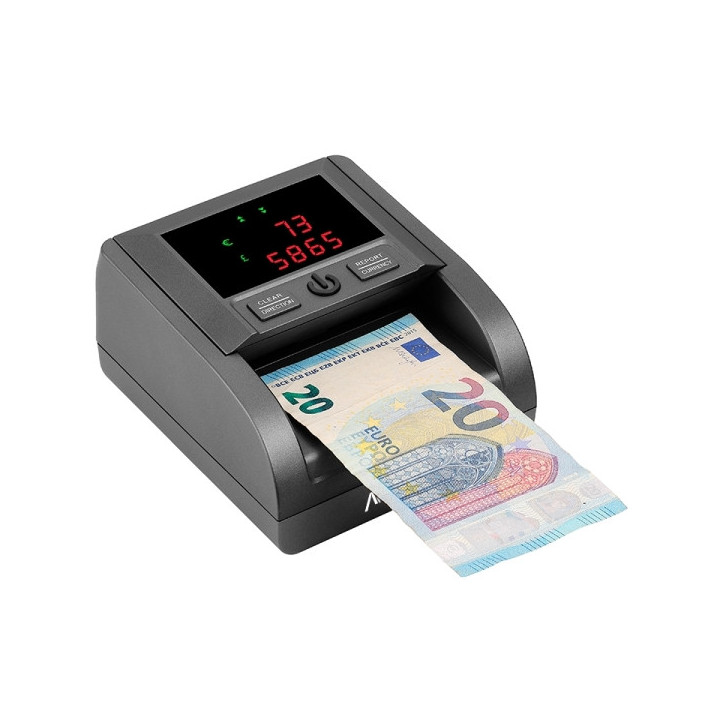 AVPos Contador/Detector de Billetes AVP-DT25G - Cuenta Cantidad de Billetes y Valor Total - Libras y Euros - Alta Velocidad de