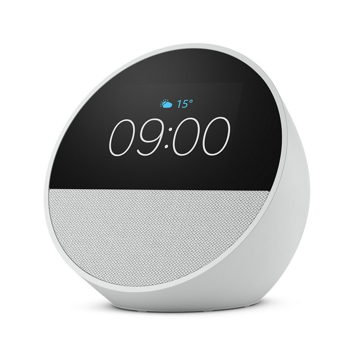 Amazon Echo Spot Altavoz y Despertador Inteligente - Sonido Potente e Intenso - Alexa - Color Blanco