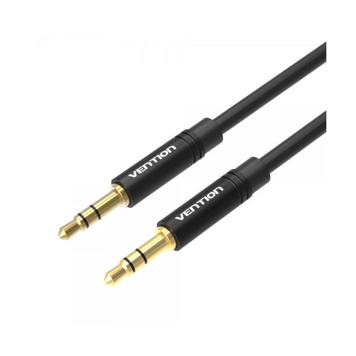 Vention Cable Estereo Jack 3.5 Macho a Jack 3.5 Macho - 0.5m - Color Negro