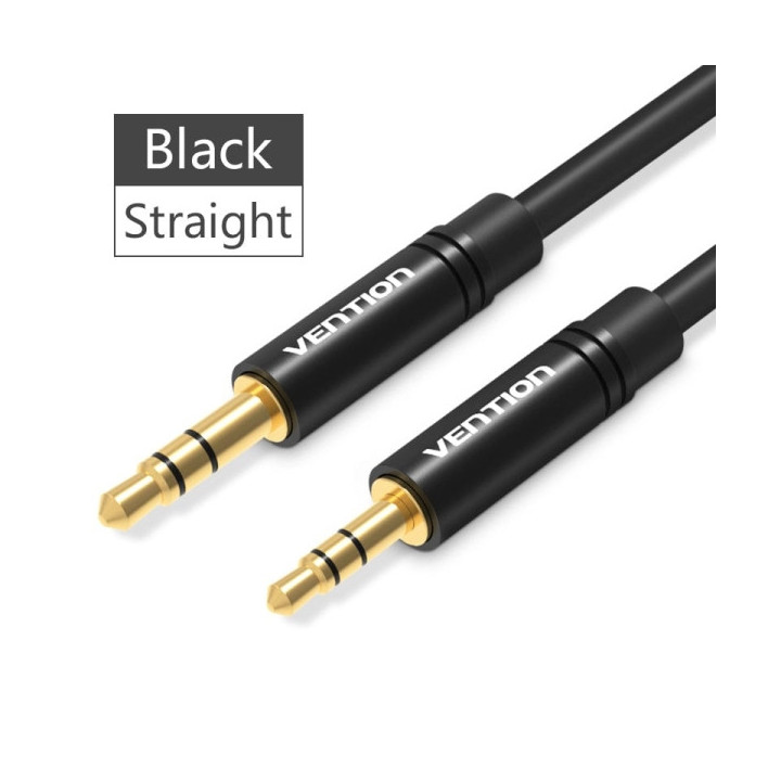 Vention Cable Estereo Jack 3.5 Macho a Jack 2.5 Macho - 0.5m - Color Negro