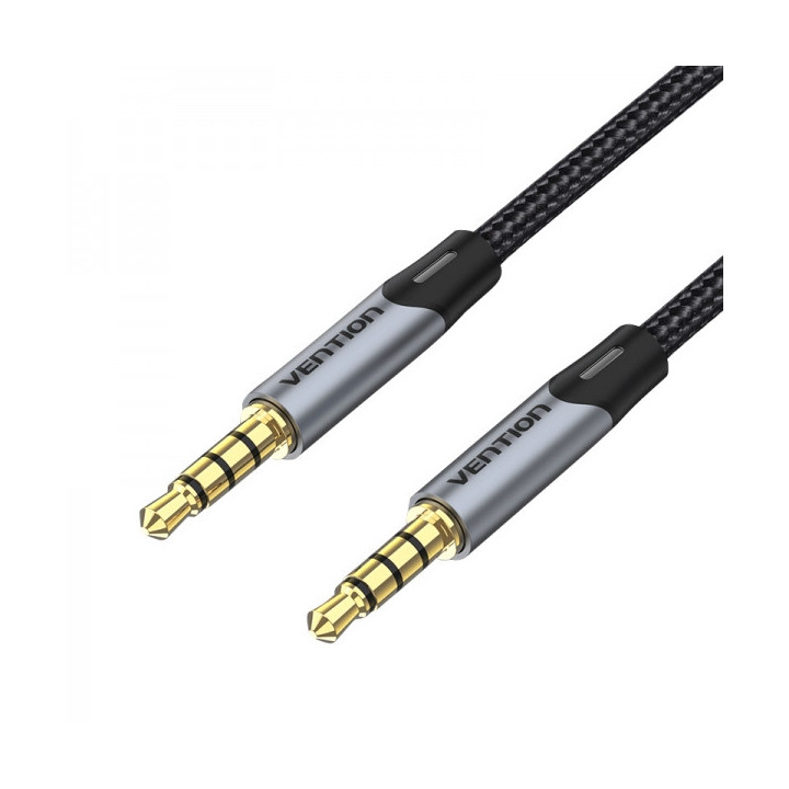 Vention Cable Estereo Jack 3.5 Macho a Jack 3.5 Macho - 1.5m - Color Gris