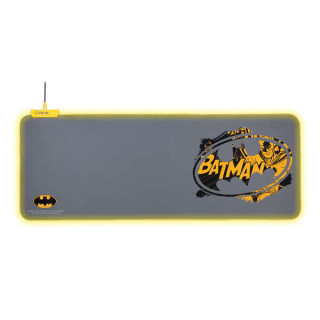 FR-TEC Batman Alfombrilla para Teclado y Raton XL - Luz LED en Bordes - Diseño Antideslizante - Diferentes Modos de Iluminacio