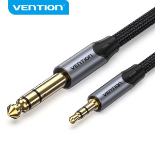 Vention Cable de Conexion Stereo - Jack 3.5mm a Jack 6.3mm - Contactos Dorados - Hilo de Cobre Estañado - Aislamiento PVC - Co