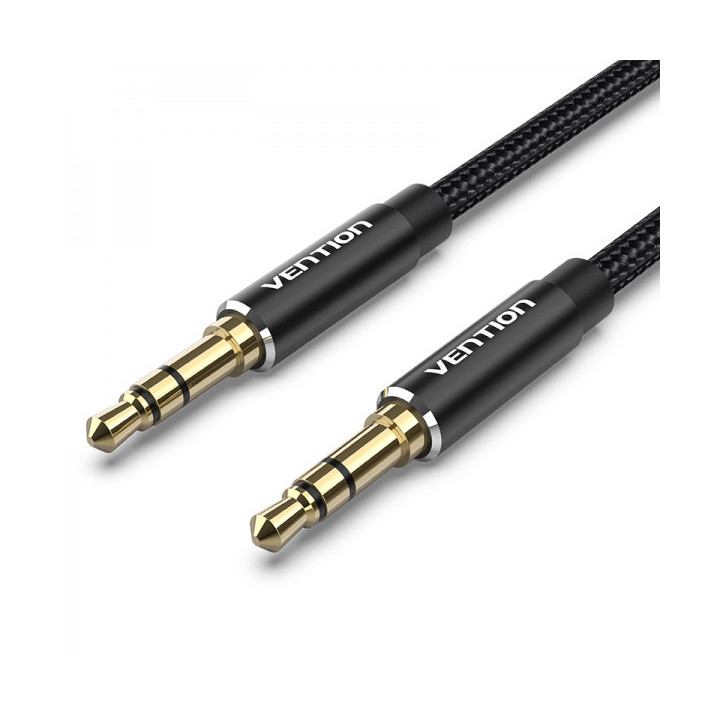 Vention Cable Estereo Jack 3.5 Macho a Jack 3.5 Macho - 1.5m - Color Negro