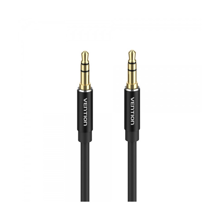 Vention Cable Estereo Jack 3.5 Macho a Jack 3.5 Macho - 1m - Color Negro