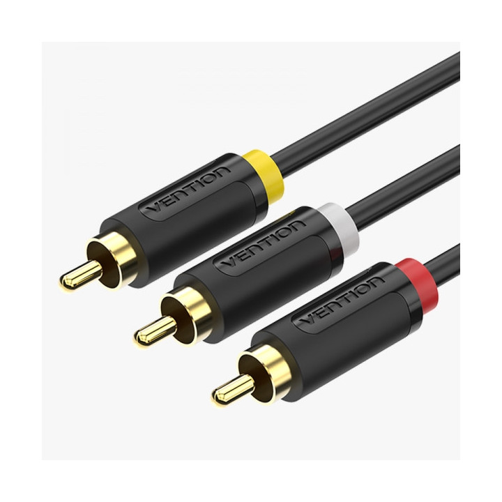 Vention Cable Estereo 3x RCA Macho a 3x RCA Macho - 2m - Color Negro