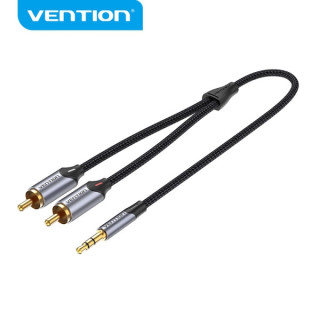 Vention Cable de Audio RCA a 3.5 mm - Sonido Hi-Fi - Cancelacion de Ruido - Conductor de Cobre 29AWG - Flexible y Resistente -