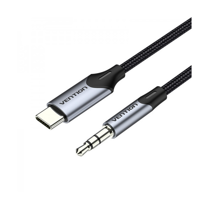 Vention Cable Conversor Audio USB-C a Jack 3.5 Macho - 1m - Color Gris