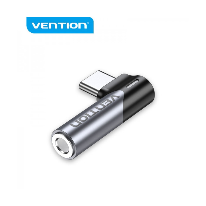 Vention Adaptador USB-C Macho a Jack 3.5mm Hembra - Aluminio Gris