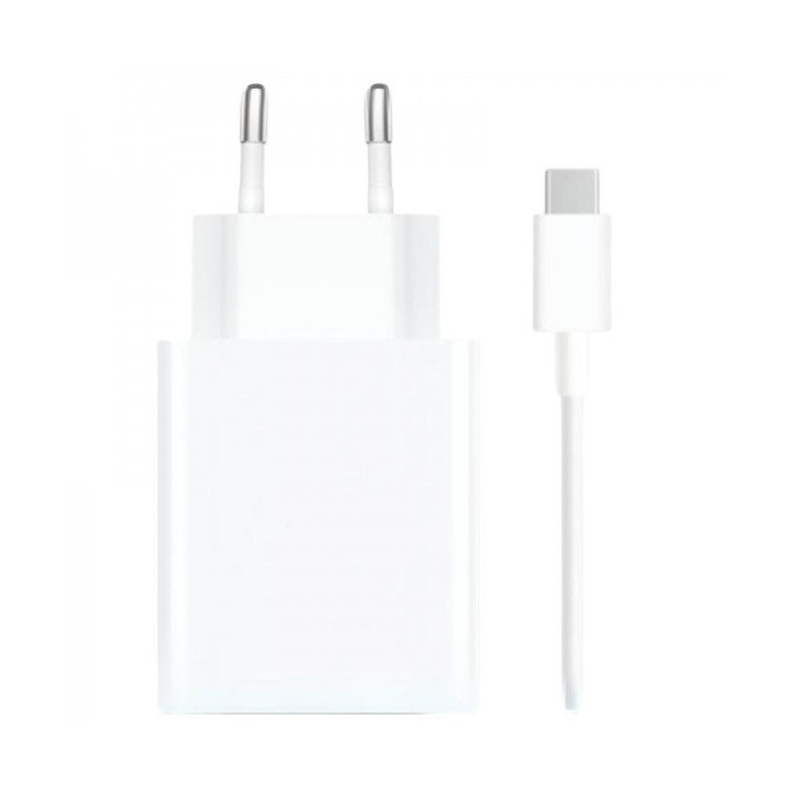 Xiaomi 120W HyperCharge Combo Cargador de Pared para Smartphone USB-A 120W + Cable - Identificacion Inteligente de Dispositivos
